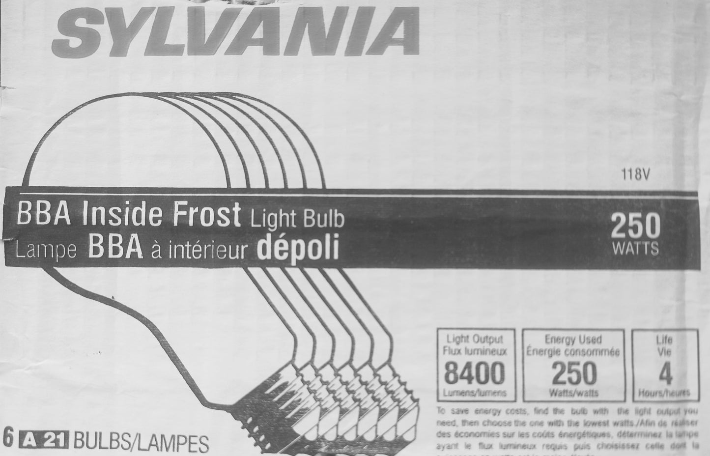 118V - 250W - BBA SUPERFLOOD SYLVANIA