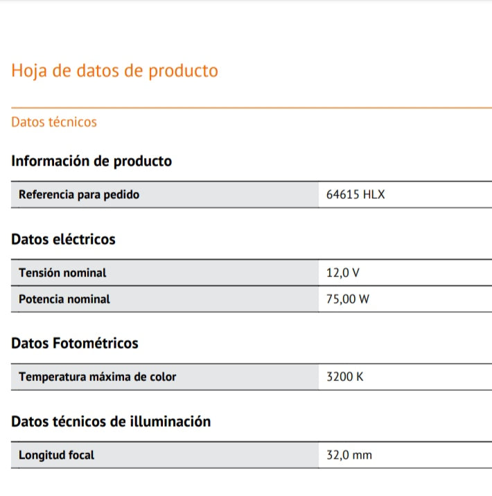 12V - 75W - GZ6.35 - EFN - 64615 - OSRAM