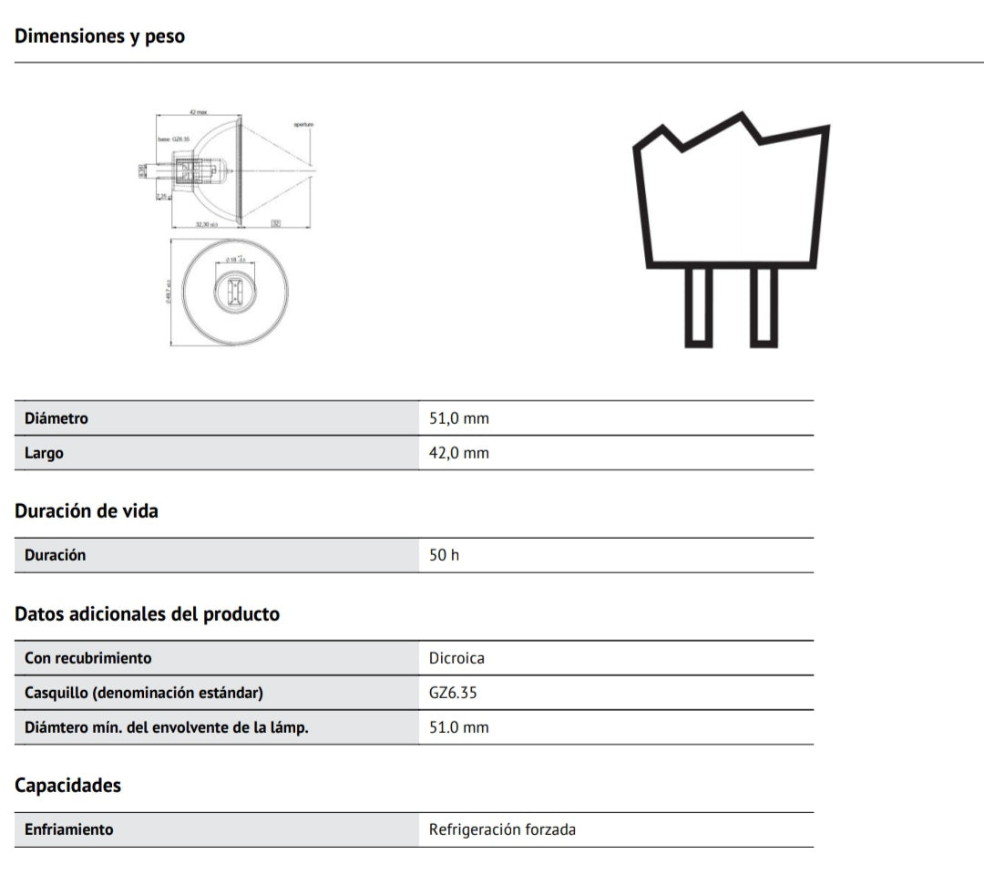12V - 75W - GZ6.35 - EFN - 64615 - OSRAM