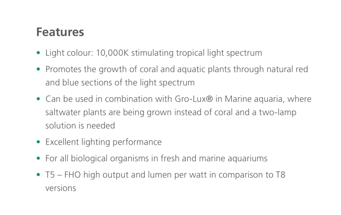 Tubo fluorescente - AQUASTAR - SYLVANIA - 18W / 174 - 10000K