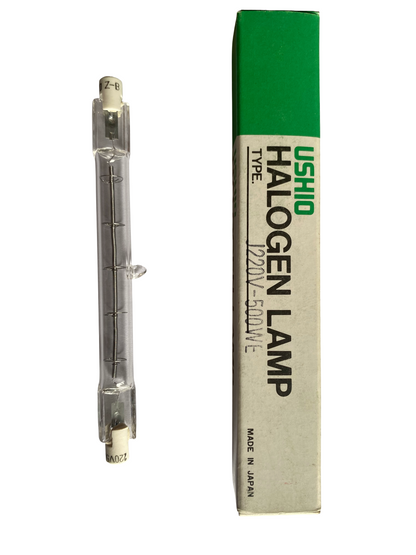 Lámpara Halógena Ushio R7S 220V 500W Lineal 118mm – Alta Intensidad