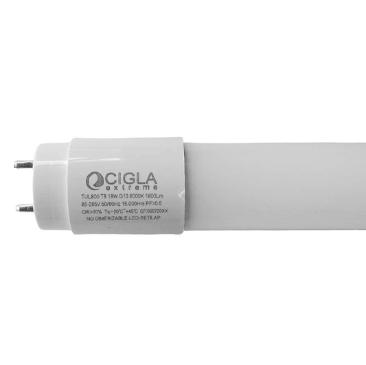 Tubo LED - 18W - 6000K Luz Blanca - De  Incrustar.