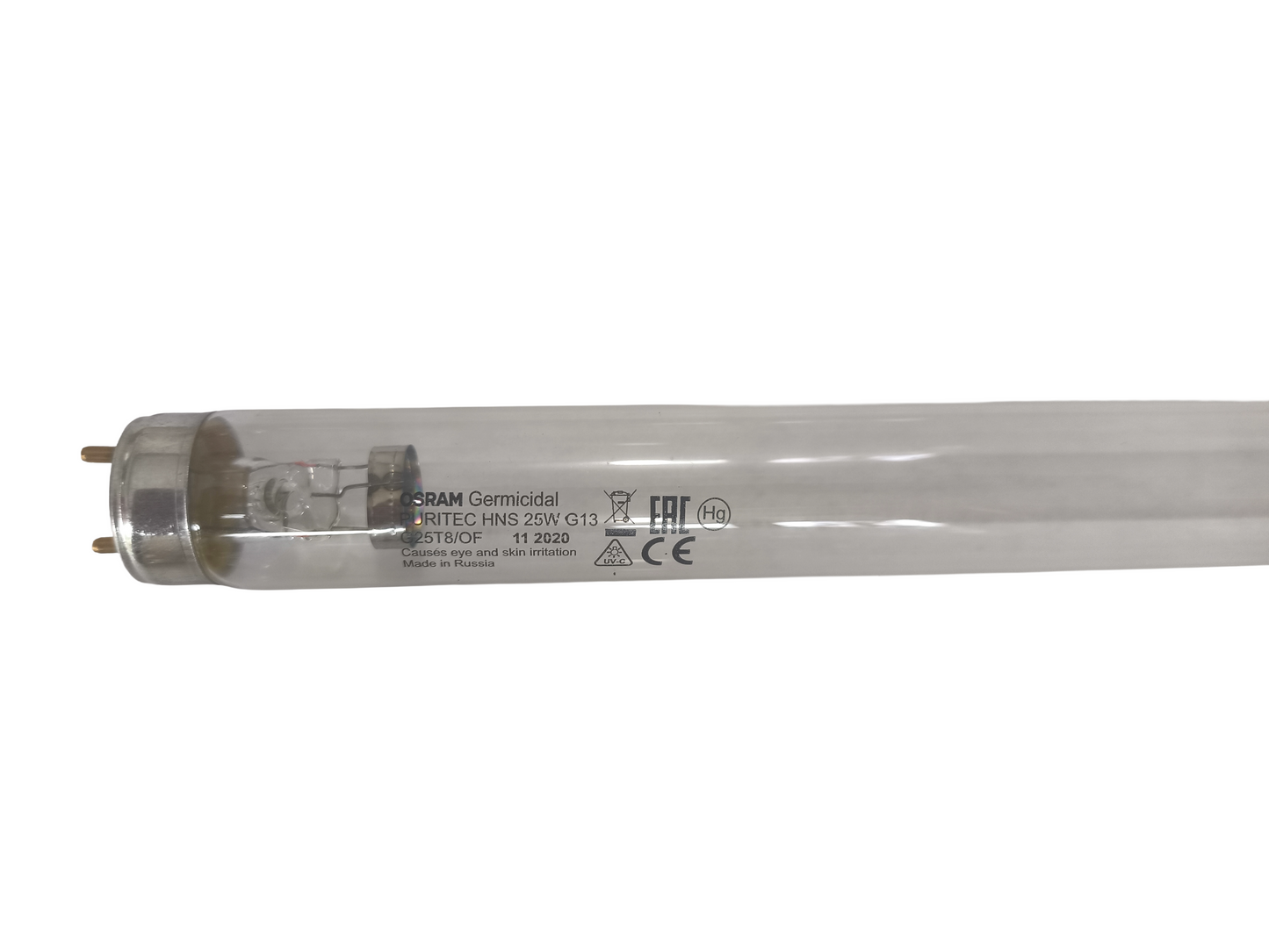 Lámpara Germicida UV-C 25W G13 T8 | Desinfección de Aire, Agua y Superficies