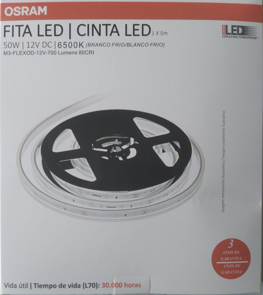 Cinta LED - 50W - 6500K Blanco Frio - cinta plegable.