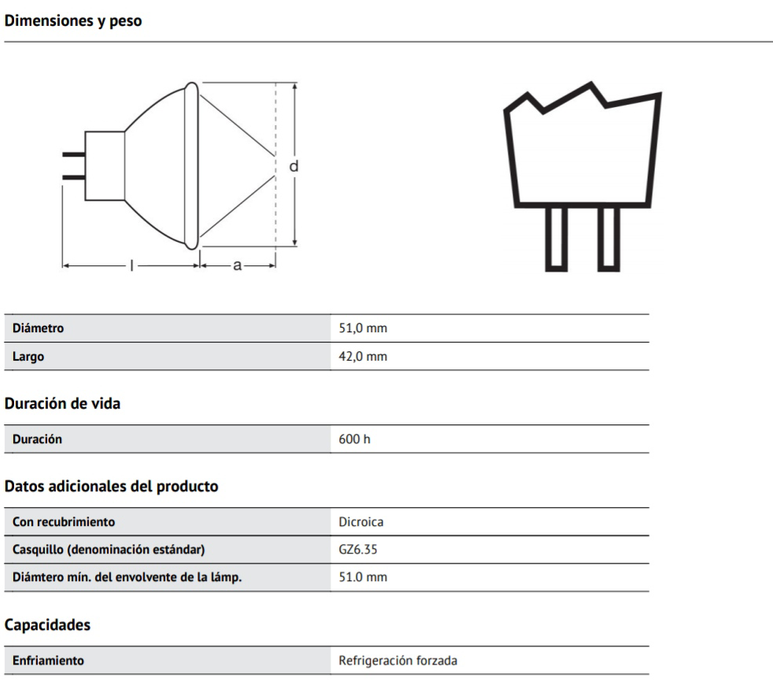 12V - 100W - GZ6.35 - 64629 - EFP-6 - OSRAM