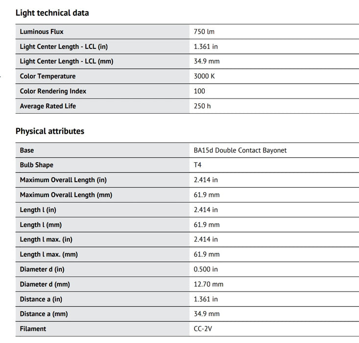 120V - 50W - CAX - OSRAM