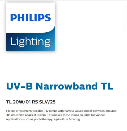 TL20W/01 NARROWBAND - ULTRAVIOLET B - PHILIPS