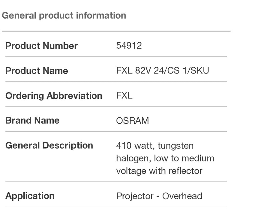 82V - 410W - GY5.3 - MR16 - FXL - 54912